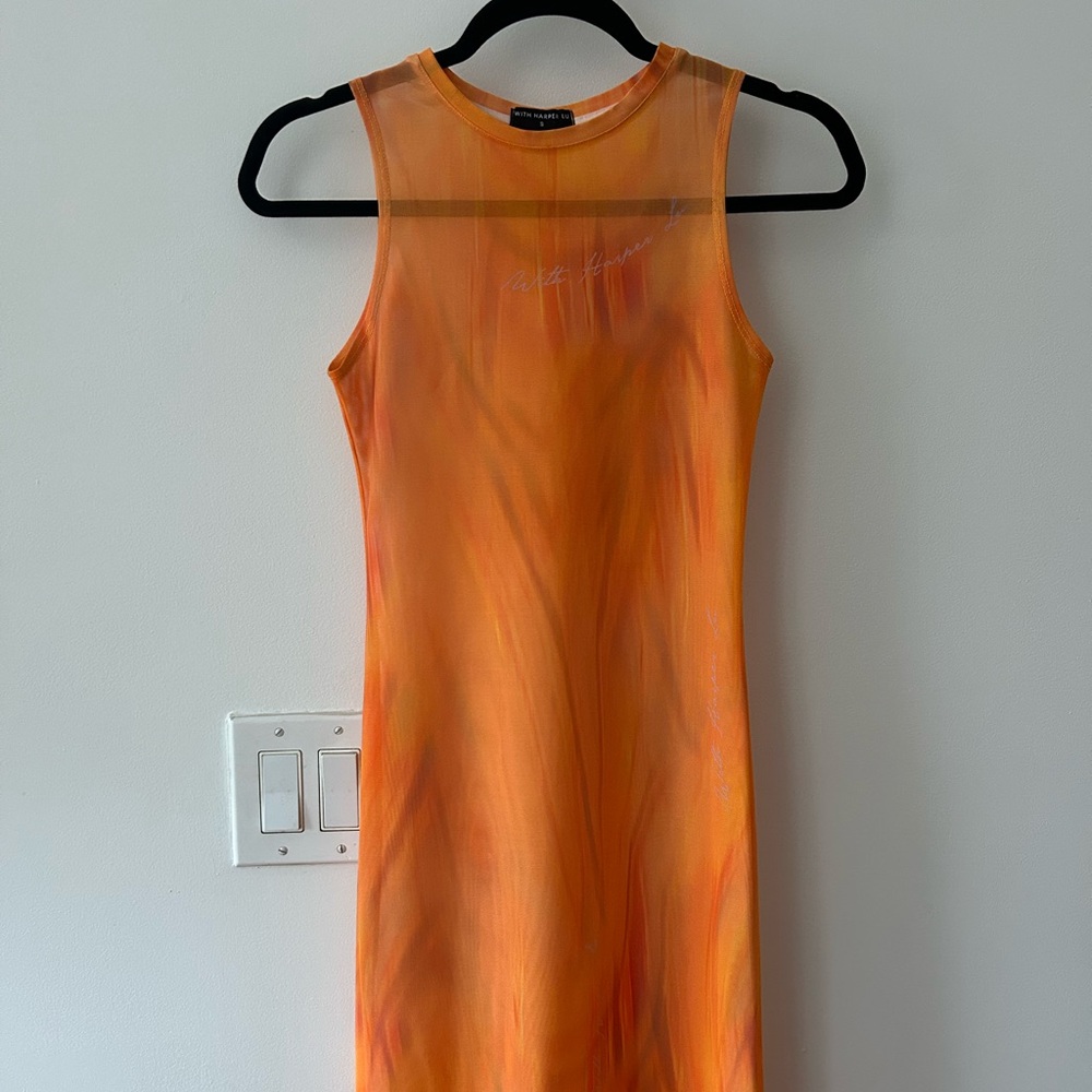 With Harper Lu Mesh Maxi Dress